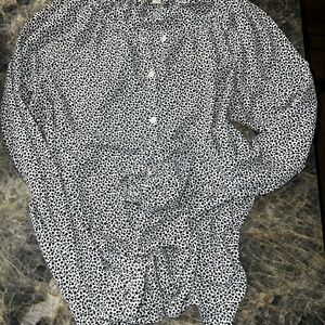 LOFT Patterned Blouse - small